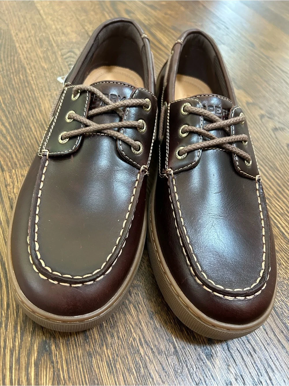 NEW Sperry Men’s Amaretto Brown Leather loafer Como Boat Shoes Sz 11